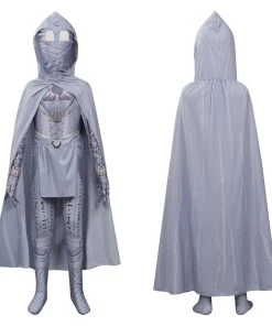 Fansholiday Kids Children Moon Knight Marc Spector Cosplay Costume Jumpsuit Cloak Outfits Halloween Carnival Suit