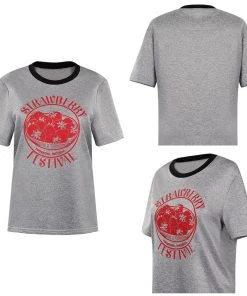 CosplaySky Stranger Things Season 4 Eleven Cosplay Costume Strawberry Short Sleeve T-shirt