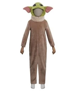 Cossky The Mandalorian Baby Yoda Jumpsuit Sleepwear Cosplay Costume For Kids Children