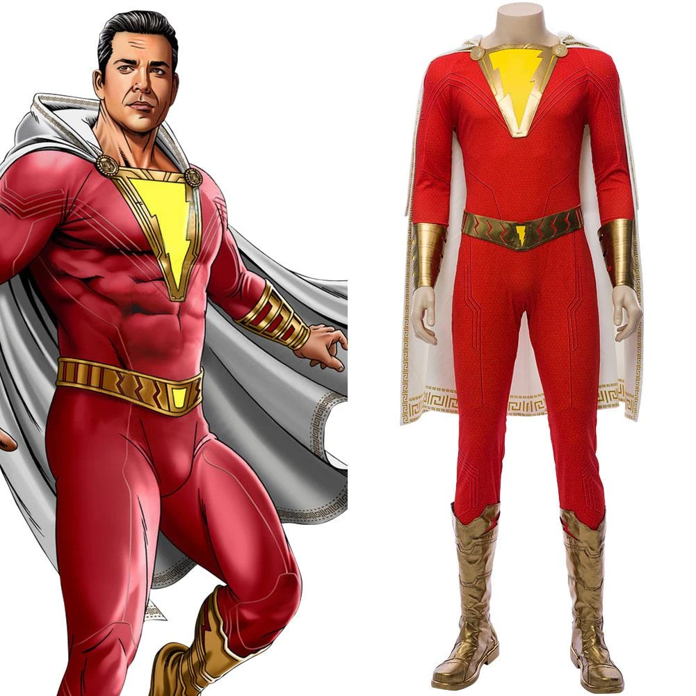 CosplaySky 2019 Movie Shazam Billy Batson Outfit Cosplay Costume Version Two New Arrivals 3 CosplaySky 2019 Movie Shazam Billy Batson Outfit Cosplay Costume Version Two New Arrivals