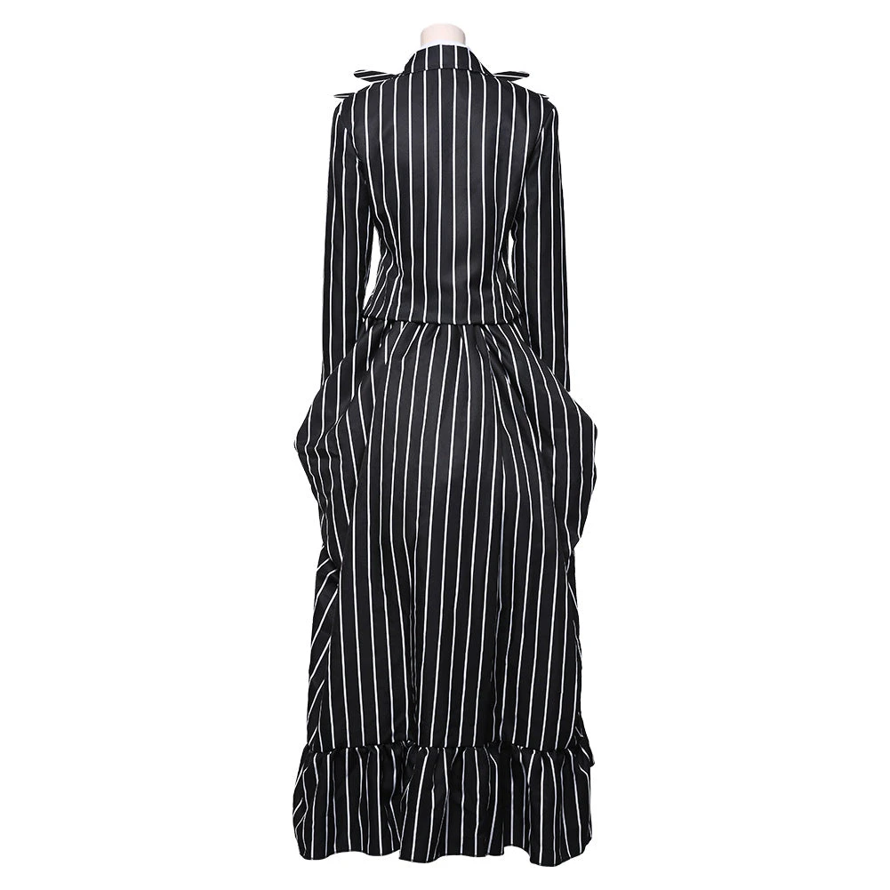 NewCosplay The Nightmare Before Christmas Jack Skellington Striped Outfit Cosplay Costume New Arrivals 6 NewCosplay The Nightmare Before Christmas Jack Skellington Striped Outfit Cosplay Costume New Arrivals