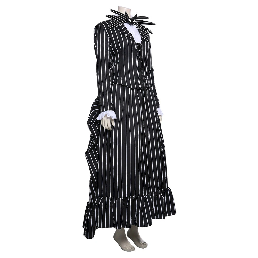 NewCosplay The Nightmare Before Christmas Jack Skellington Striped Outfit Cosplay Costume New Arrivals 7 NewCosplay The Nightmare Before Christmas Jack Skellington Striped Outfit Cosplay Costume New Arrivals