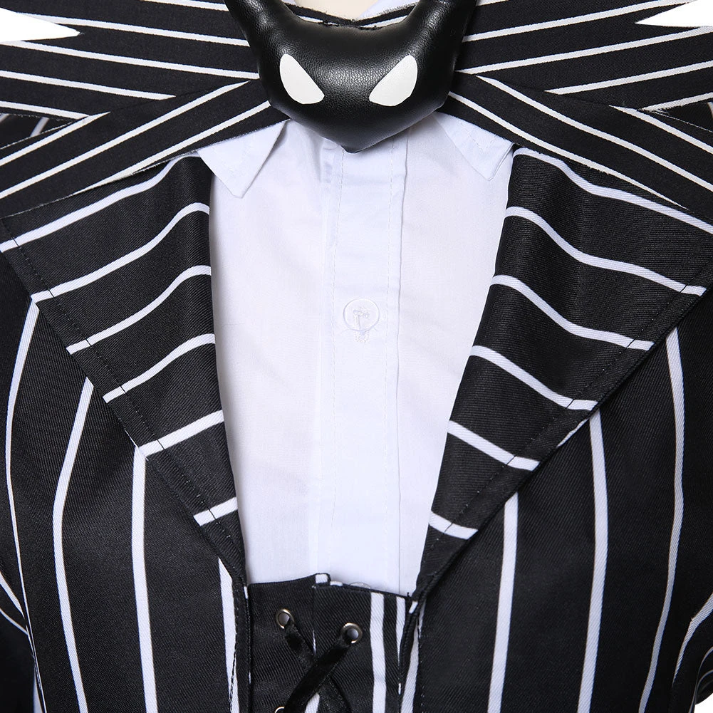 NewCosplay The Nightmare Before Christmas Jack Skellington Striped Outfit Cosplay Costume New Arrivals 9 NewCosplay The Nightmare Before Christmas Jack Skellington Striped Outfit Cosplay Costume New Arrivals