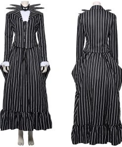NewCosplay The Nightmare Before Christmas Jack Skellington Striped Outfit Cosplay Costume New Arrivals