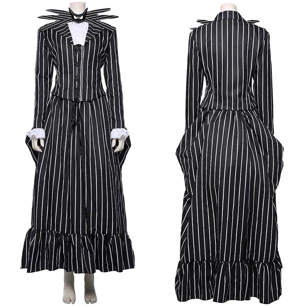 NewCosplay The Nightmare Before Christmas Jack Skellington Striped Outfit Cosplay Costume New Arrivals 3 NewCosplay The Nightmare Before Christmas Jack Skellington Striped Outfit Cosplay Costume New Arrivals