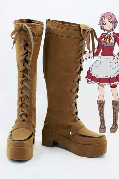 NewCosplay Sword Art Online Lisbeth Rika Shinozaki Cosplay Boots Shoes 3 NewCosplay Sword Art Online Lisbeth Rika Shinozaki Cosplay Boots Shoes