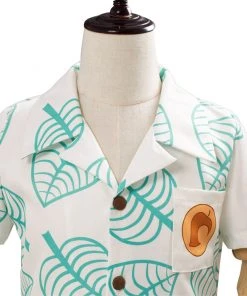 NewCosplay Animal Crossing Tom Nook Short Sleeve Shirt Top For Kids Children Cosplay Costume New Arrivals