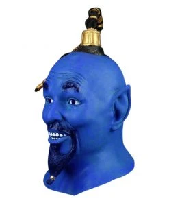 New Cosplaysky Movie Aladdin Magic Lamp Elves Will Smith Blue Latex Helmet Cosplay Props