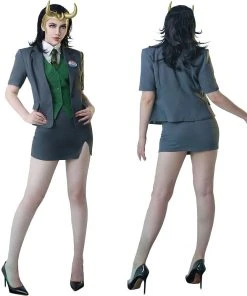 New Cosplaysky New Arrivals Loki 2021 Female Loki Outfit Halloween Original Designers Cosplay Costume