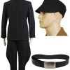 NewCosplay Star Wars Imperial Officer Black Uniform Costume + Hat + Belt