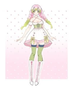 CosplaySky New Arrivals Demon Slayer: Kimetsu No Yaiba Mitsuri Kanroji Lolita Original Design Halloween Cosplay Costume