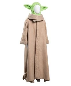 NewCosplay The Mandalorian -Baby Yoda Robe Hat Outfits Halloween Carnival Suit Cosplay Costume For Kids New Arrivals