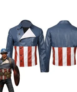 NewCosplay Avengers Game-Captain America Jacket Coat Cosplay Costume