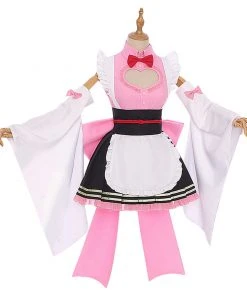 NewCosplay Demon Slayer Kanroji Mitsuri Maid Outfit Cosplay Costume