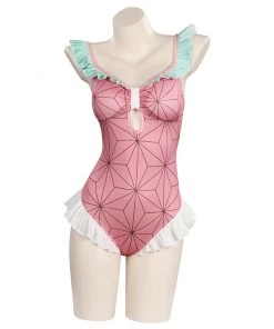 NewCosplay Demon Slayer Kamado Nezuko Bodysuit Swimwear Outfits Anime Cosplay Costume New Arrivals