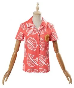 NewCosplay New Arrivals Game Animal Crossing Isabelle Women Short Sleeve Shirts Top Cosplay Costume