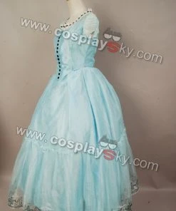 NewCosplay Tim Burton's Alice In Wonderland Alice Blue Dress Costume New Arrivals
