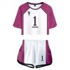NewCosplay Haikyuu Shiratorizawa School Cosplay Uniform Jersey Sportswear Top Shorts Set For Women New Arrivals 2 NewCosplay Haikyuu Shiratorizawa School Cosplay Uniform Jersey Sportswear Top Shorts Set For Women New Arrivals