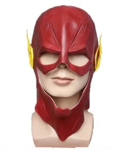 Fansholiday New Arrivals The Flash Mask Cosplay Latex Masks Helmet Masquerade Halloween Party Costume Props