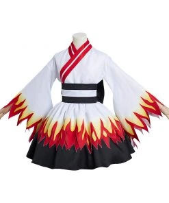 NewCosplay New Arrivals Demon Slayer Rengoku Kyoujurou Lolita Dress Kimono Halloween Carnival Suit Cosplay Costume