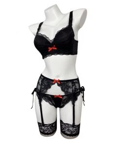 Fandombuy DATE A LIVE/DATE A BULLET KurumiTokisaki Black Lingerie Set Cosplay Costume Outfits New Arrivals