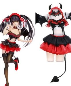 NewCosplay Date A Live Tokisaki Kurumi Nightmare Cosplay Costume Outfits Halloween Carnival Suit