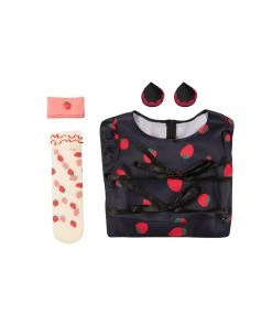 Cossky Kids Girls Spy Family Anya Forger Strawberry Dress Cosplay Costume Outfits