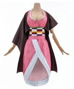 NewCosplay Demon Slayer Kamado Nezuko Cosplay Costume Dress Uniform Outfits