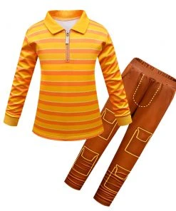 Cosplaygift Kids Children Turning Red Cosplay Costume Shirt Pants Mask Set Outfits