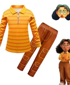 Cosplaygift Kids Children Turning Red Cosplay Costume Shirt Pants Mask Set Outfits