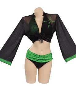 NewCossky The Batman 2022-Riddler Original Design Cosplay Costume Swimwear Cloak Outfits -cossky® New Arrivals