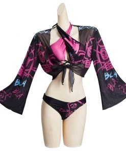 League Of Legends LoL Jinx Original Designers Top And Shorts Swimming Suit - Cossky® New Arrivals