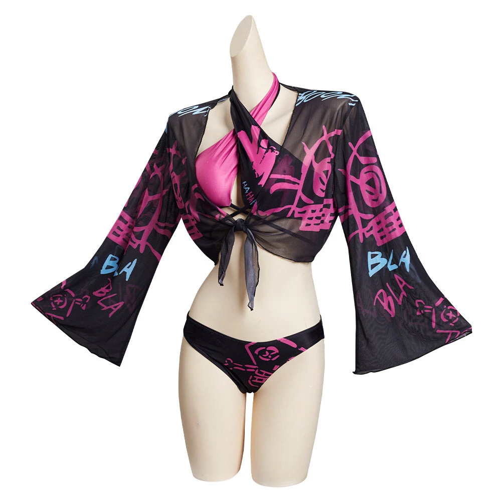 League Of Legends LoL Jinx Original Designers Top And Shorts Swimming Suit - Cossky® New Arrivals 5 League Of Legends LoL Jinx Original Designers Top And Shorts Swimming Suit - Cossky® New Arrivals