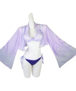 Newcossky New Arrivals Genshin Impact Baal Raiden Shogun Cosplay Costume Swimwear Cloak Outfits
