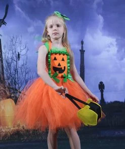 NewCosplay Kids Girls Pumpkin Pirate Cosplay Costume Accessory Bag Outfits Halloween Carnival Suit 16 NewCosplay Kids Girls Pumpkin Pirate Cosplay Costume Accessory Bag Outfits Halloween Carnival Suit