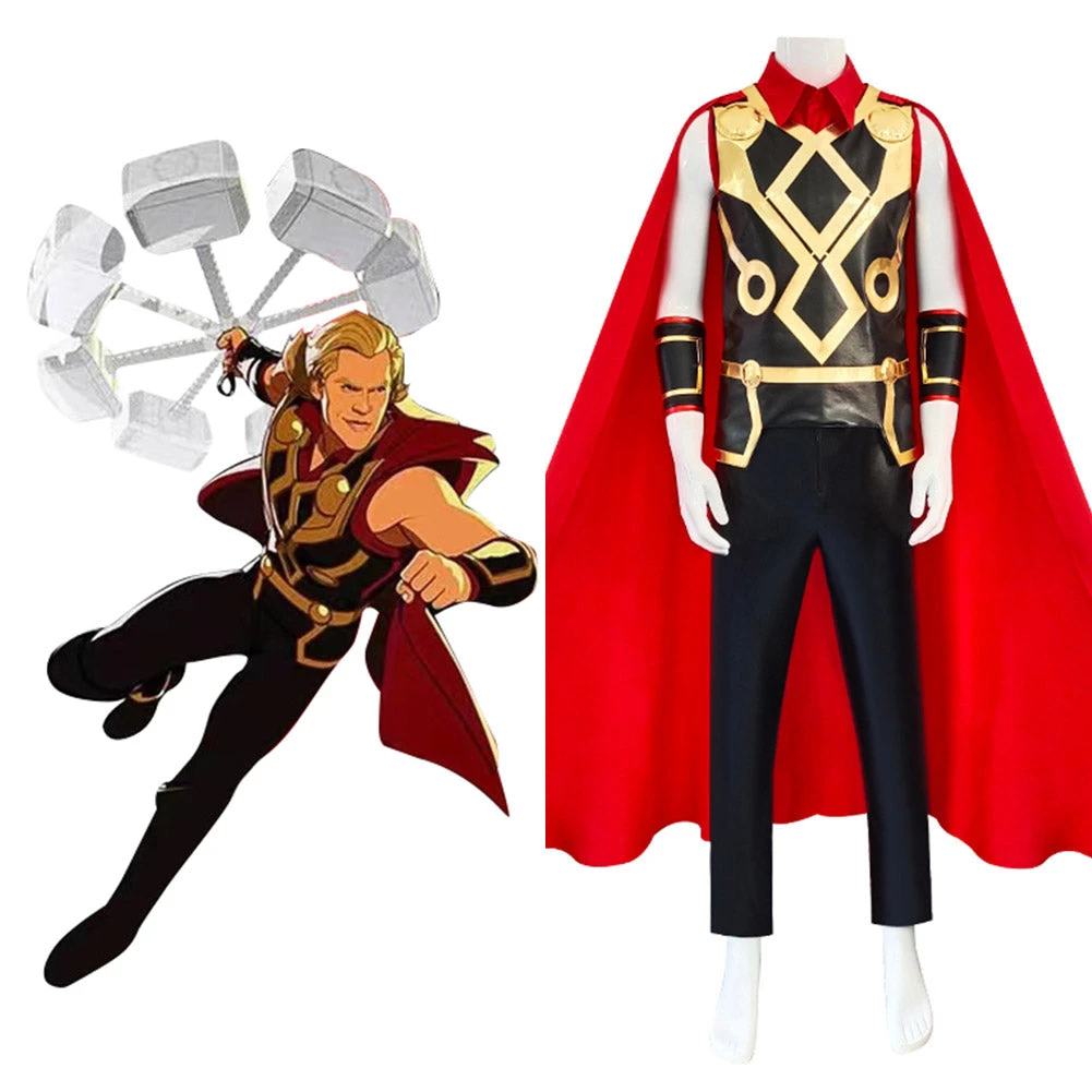 INSWEAR What If Thor Cosplay Costume Shirt Pants Cloak Outfits Halloween Carnival Suit New Arrivals 3 INSWEAR What If Thor Cosplay Costume Shirt Pants Cloak Outfits Halloween Carnival Suit New Arrivals