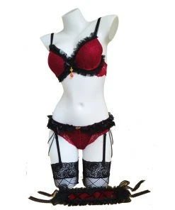 NewCosplay DATE A LIVE/DATE A BULLET Kurumi Tokisaki Red Lingerie Set Cosplay Costume Outfits Halloween Carnival Suit New Arrivals