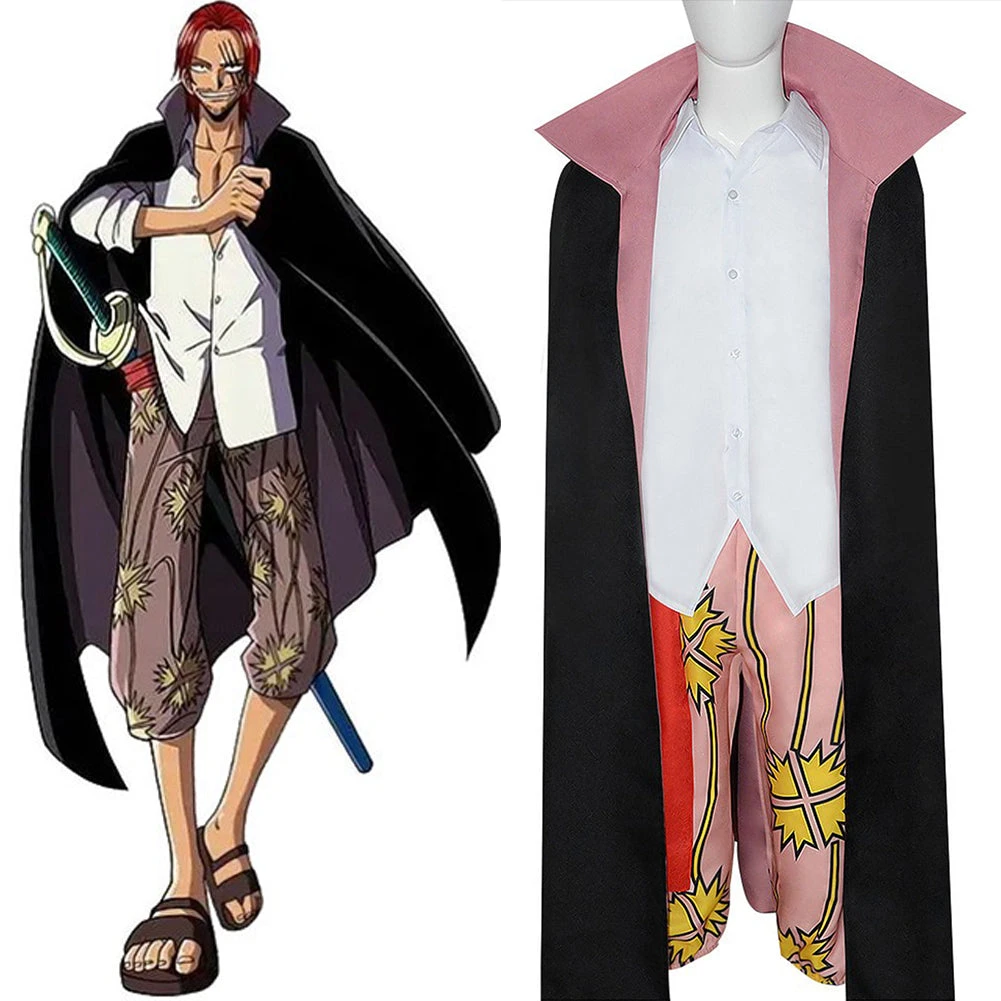 INSWEAR One Piece Shanks Cosplay Costume Outfits Halloween Carnival Suit 7 INSWEAR One Piece Shanks Cosplay Costume Outfits Halloween Carnival Suit