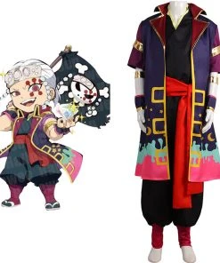 NewCosplay Demon Slayer Uzui Tengen Cosplay Costume Outfits Halloween Carnival Suit
