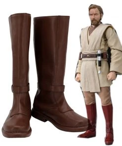 CosplaySky New Arrivals Star Wars Jedi Obi Wan Kenobi Cosplay Shoes