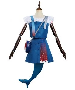 NewCosplay Hololive Vtuber - Gawr Gura Dress Outfits Halloween Carnival Suit Cosplay Costume