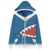 New Cosplaysky Unisex Hololive EN Vtuber Hoodies 3D Print Zip Up Sweatshirt Outfit Gawr Gura Cosplay Casual Outerwear
