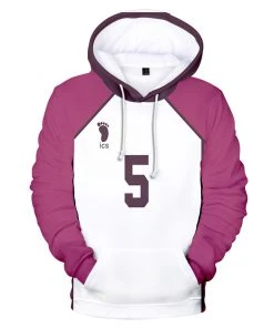 New Cosplaysky New Arrivals Unisex Tendo Satori Cosplay Hoodies Haikyuu!! Pullover 3D Print Jacket Sweatshirt