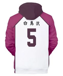 New Cosplaysky New Arrivals Unisex Tendo Satori Cosplay Hoodies Haikyuu!! Pullover 3D Print Jacket Sweatshirt