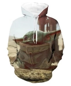 New Cosplaysky Unisex The Mandalorian Baby Yoda Hoodies Printed Pullover Jacket Sweatshirt