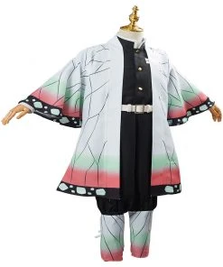 NewCosplay Demon Slayer Kochou Shinobu Uniform Outfit Halloween Carnival Suit Cosplay Costume For Kids Children