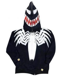 NewCosplay New Arrivals Spiderman Venom Cosplay Hoodie Sweatshirt Zip Up Jacket Coat Cosplay Costume