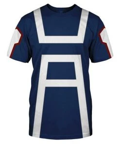 New Cosplaysky Boku No Hero Academia My Hero Academia T-shirt Izuku Midoriya School Training Shirt Blue New Arrivals