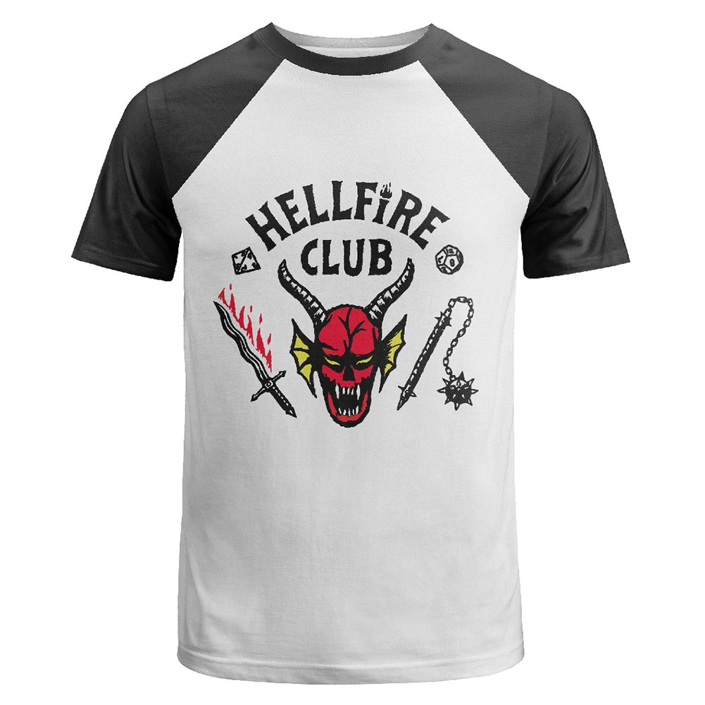 Fandomsky Stranger Things 4 Cosplay Costume Hellfire Club Short Sleeve T-shirt New Arrivals 3 Fandomsky Stranger Things 4 Cosplay Costume Hellfire Club Short Sleeve T-shirt New Arrivals