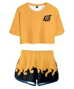 Fandombuy Women Naruto Crop Top Sets Uzumaki Naruto Cosplay Short Sleeve T-shirt Shorts 2 Pieces Sets Casual Clothes 12 Fandombuy Women Naruto Crop Top Sets Uzumaki Naruto Cosplay Short Sleeve T-shirt Shorts 2 Pieces Sets Casual Clothes
